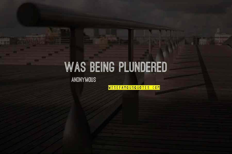 Realizing You've Made A Mistake Quotes By Anonymous: was being plundered