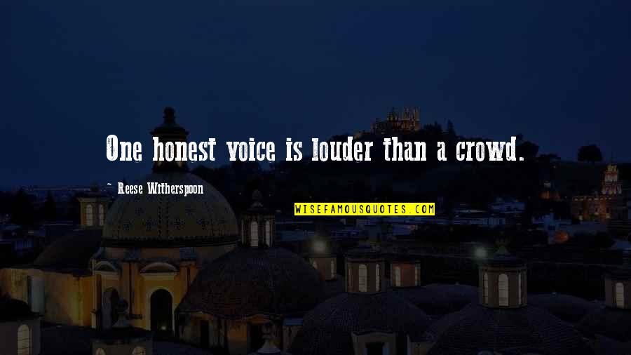 Reallocation Event Quotes By Reese Witherspoon: One honest voice is louder than a crowd. Reallocation Event Quotes By Reese Witherspoon: One honest voice is louder than a crowd.