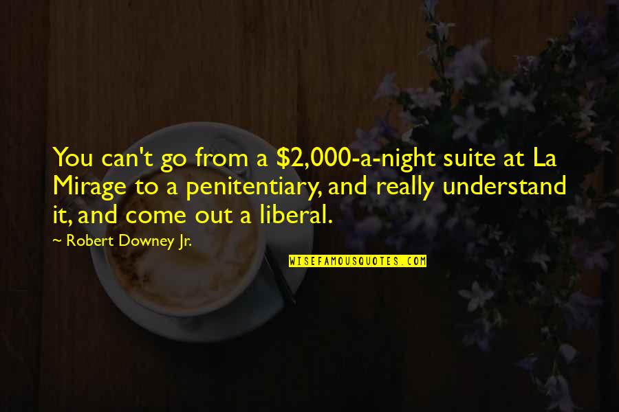 Really Interesting Quotes By Robert Downey Jr.: You can't go from a $2,000-a-night suite at Really Interesting Quotes By Robert Downey Jr.: You can't go from a $2,000-a-night suite at