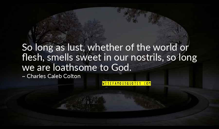 Really Long Sweet Quotes By Charles Caleb Colton: So long as lust, whether of the world