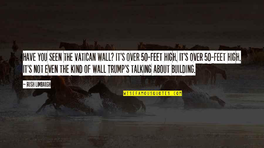 Reanne Chase Quotes By Rush Limbaugh: Have you seen the Vatican wall? It's over