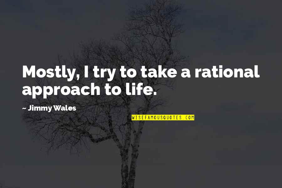 Rear Window Quotes By Jimmy Wales: Mostly, I try to take a rational approach