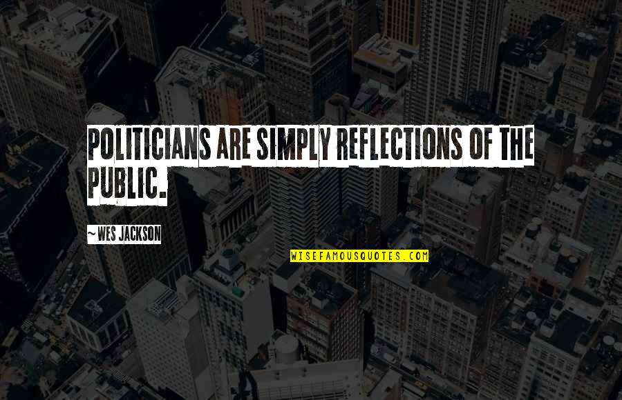 Rearden Quotes By Wes Jackson: Politicians are simply reflections of the public. Rearden Quotes By Wes Jackson: Politicians are simply reflections of the public.