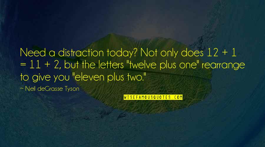 Rearrange Quotes By Neil DeGrasse Tyson: Need a distraction today? Not only does 12
