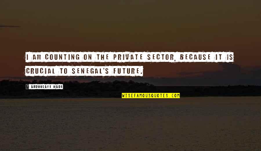 Rearranging My Life Quotes By Abdoulaye Wade: I am counting on the private sector, because