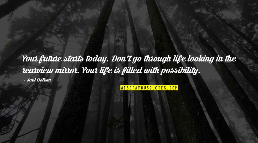 Rearview Quotes By Joel Osteen: Your future starts today. Don't go through life