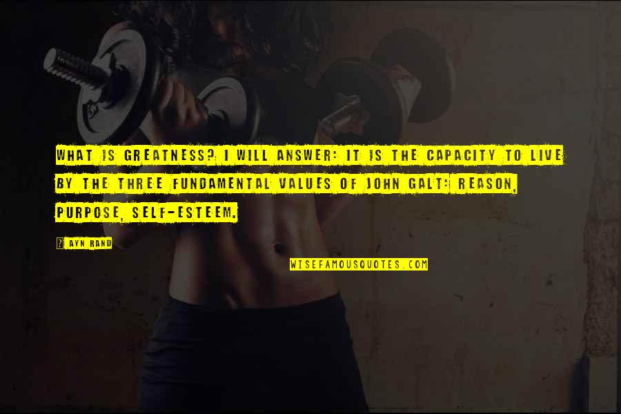 Reason And Purpose Quotes By Ayn Rand: What is greatness? I will answer: it is