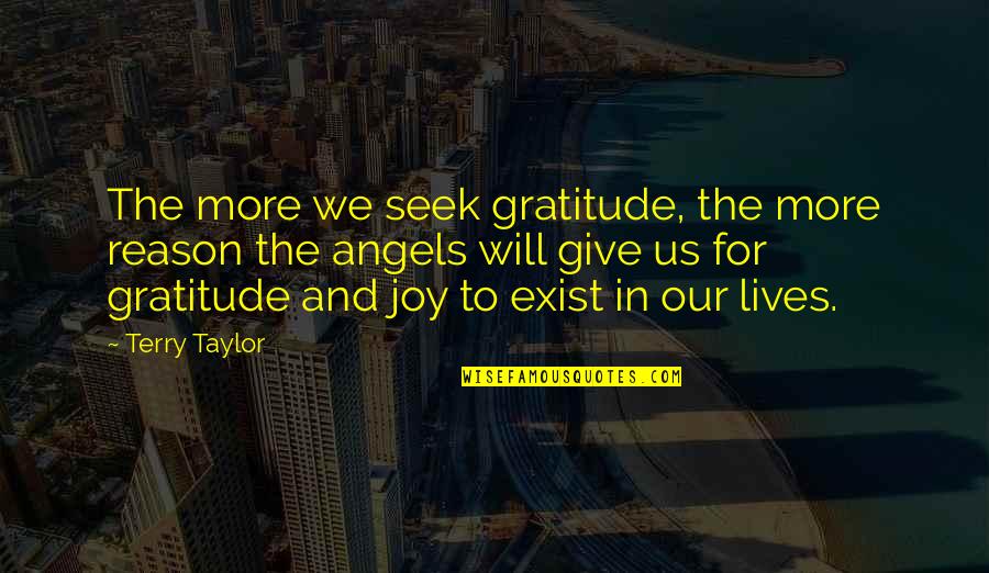 Reason And Will Quotes By Terry Taylor: The more we seek gratitude, the more reason