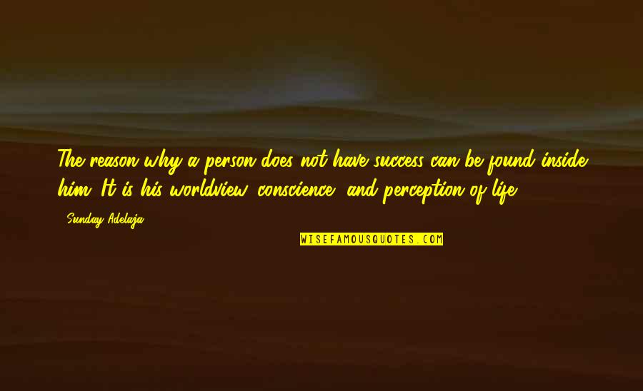 Reason For Success Quotes By Sunday Adelaja: The reason why a person does not have