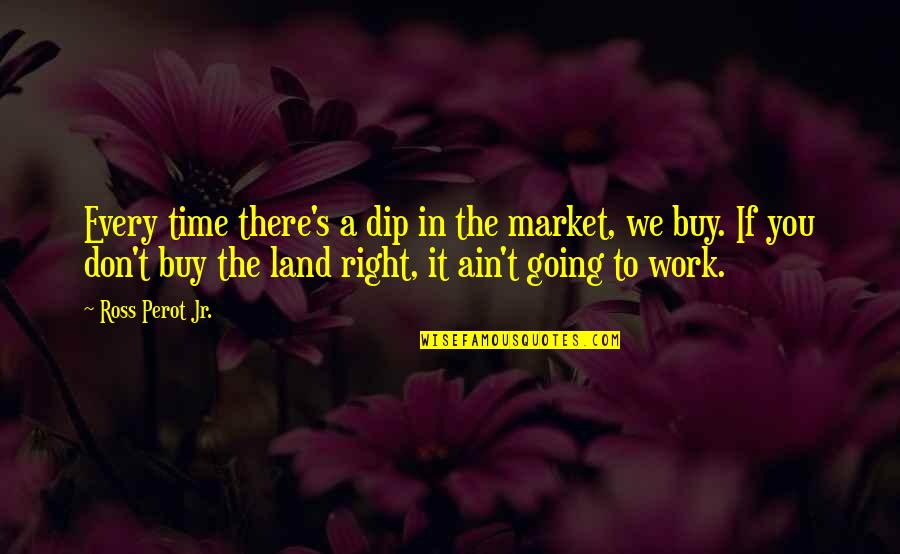 Reason I Breathe Quotes By Ross Perot Jr.: Every time there's a dip in the market,