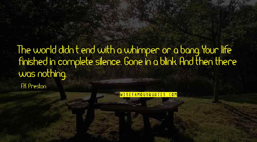 Reasonable Auto Insurance Quotes By F.K. Preston: The world didn't end with a whimper or