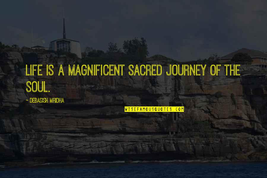 Reasonover Pronunciation Quotes By Debasish Mridha: Life is a magnificent sacred journey of the
