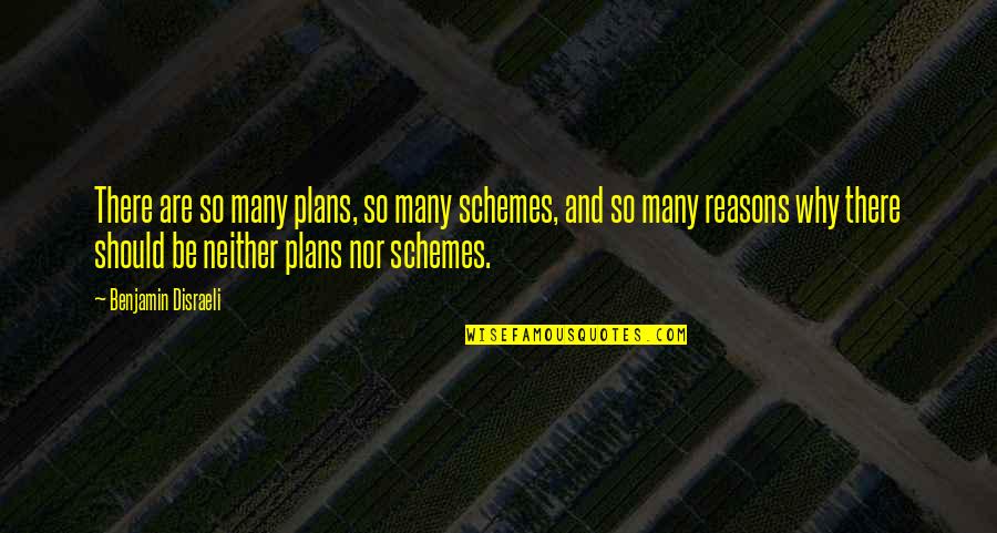 Reasons Why Quotes By Benjamin Disraeli: There are so many plans, so many schemes, Reasons Why Quotes By Benjamin Disraeli: There are so many plans, so many schemes,