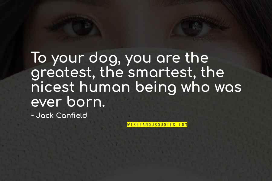 Reassurerent Quotes By Jack Canfield: To your dog, you are the greatest, the