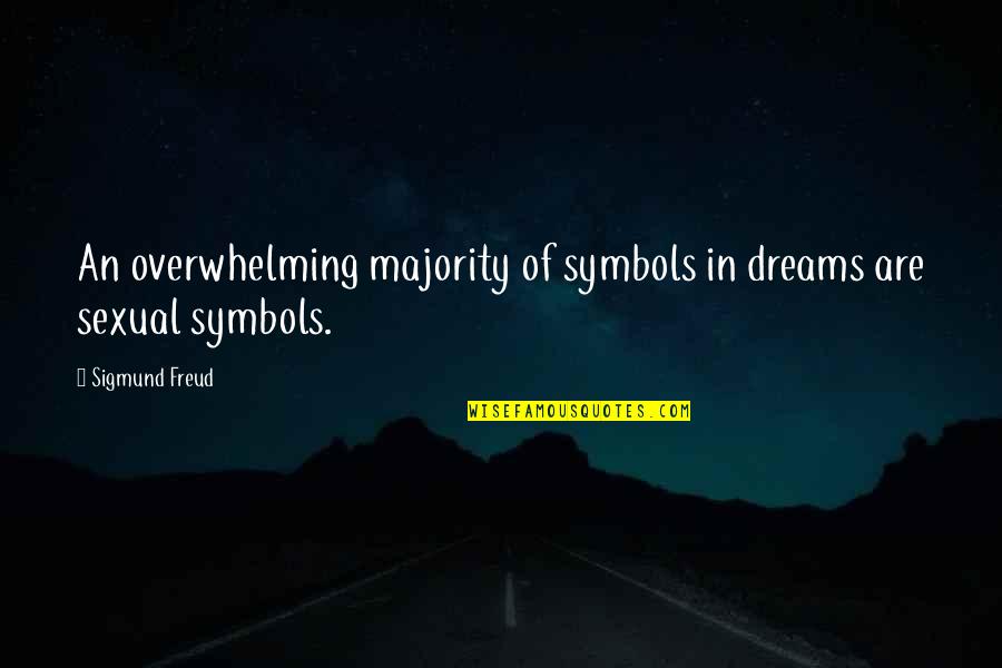 Reassuring Friendship Quotes By Sigmund Freud: An overwhelming majority of symbols in dreams are