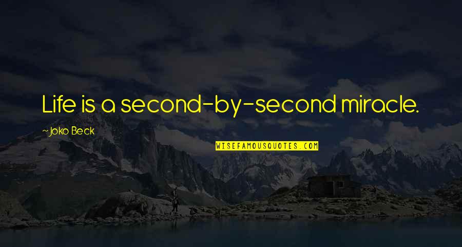 Reathua Quotes By Joko Beck: Life is a second-by-second miracle.