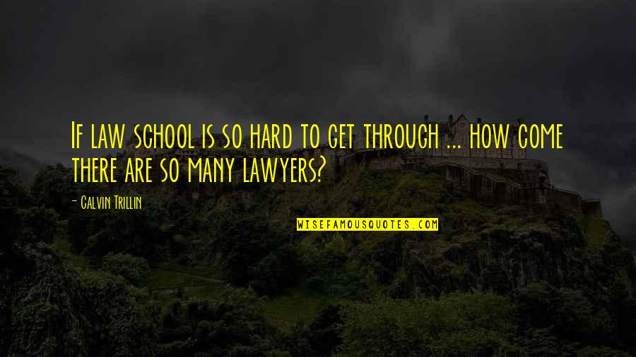Reb Anderson Quotes By Calvin Trillin: If law school is so hard to get