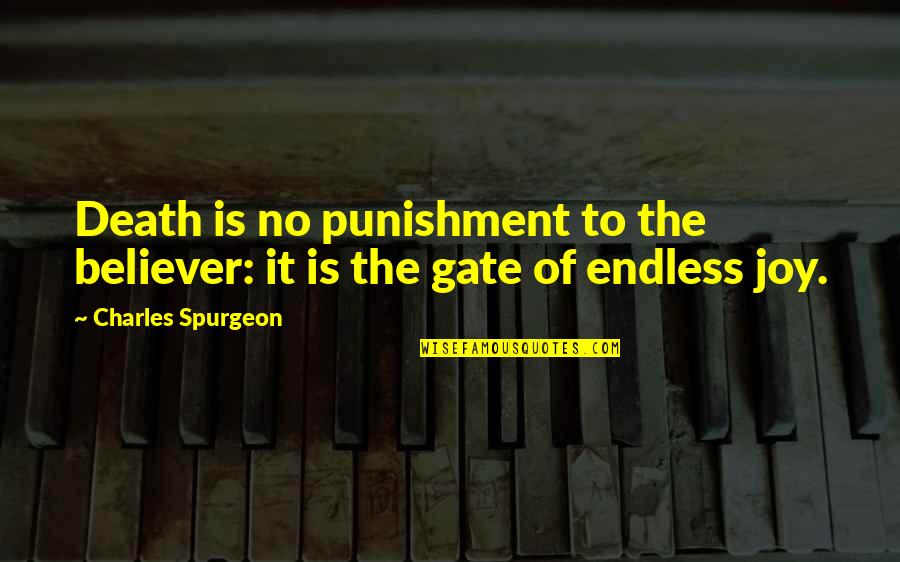 Rebecca Rinaldi Quotes By Charles Spurgeon: Death is no punishment to the believer: it Rebecca Rinaldi Quotes By Charles Spurgeon: Death is no punishment to the believer: it