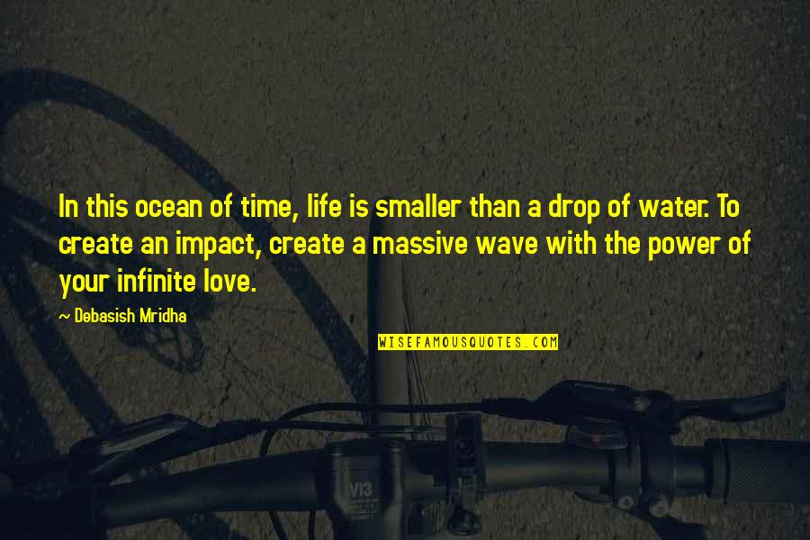Rebeillion Quotes By Debasish Mridha: In this ocean of time, life is smaller Rebeillion Quotes By Debasish Mridha: In this ocean of time, life is smaller