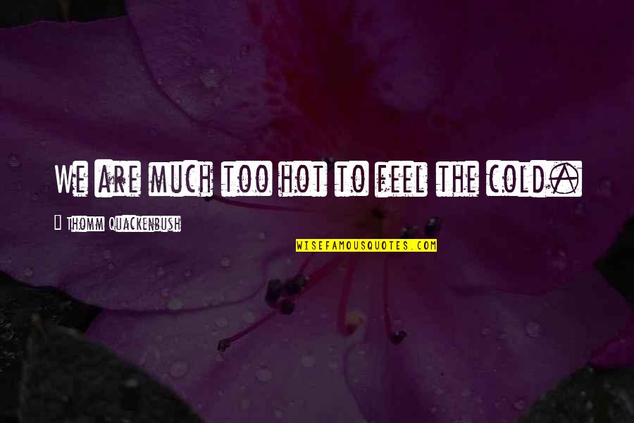 Rebmann Address Quotes By Thomm Quackenbush: We are much too hot to feel the Rebmann Address Quotes By Thomm Quackenbush: We are much too hot to feel the