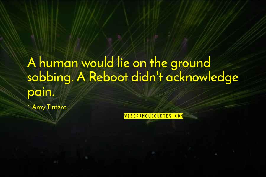 Reboot Amy Tintera Quotes By Amy Tintera: A human would lie on the ground sobbing.