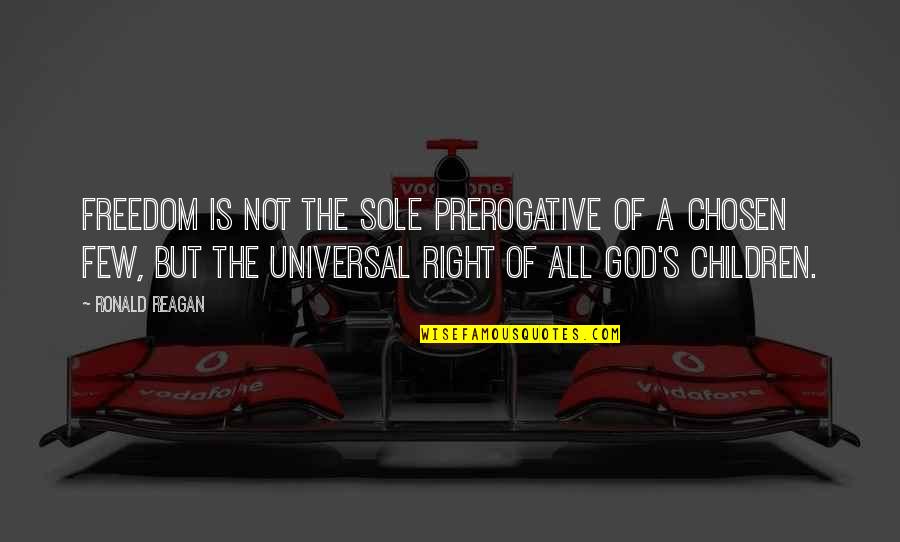 Reboot Life Quotes By Ronald Reagan: Freedom is not the sole prerogative of a Reboot Life Quotes By Ronald Reagan: Freedom is not the sole prerogative of a