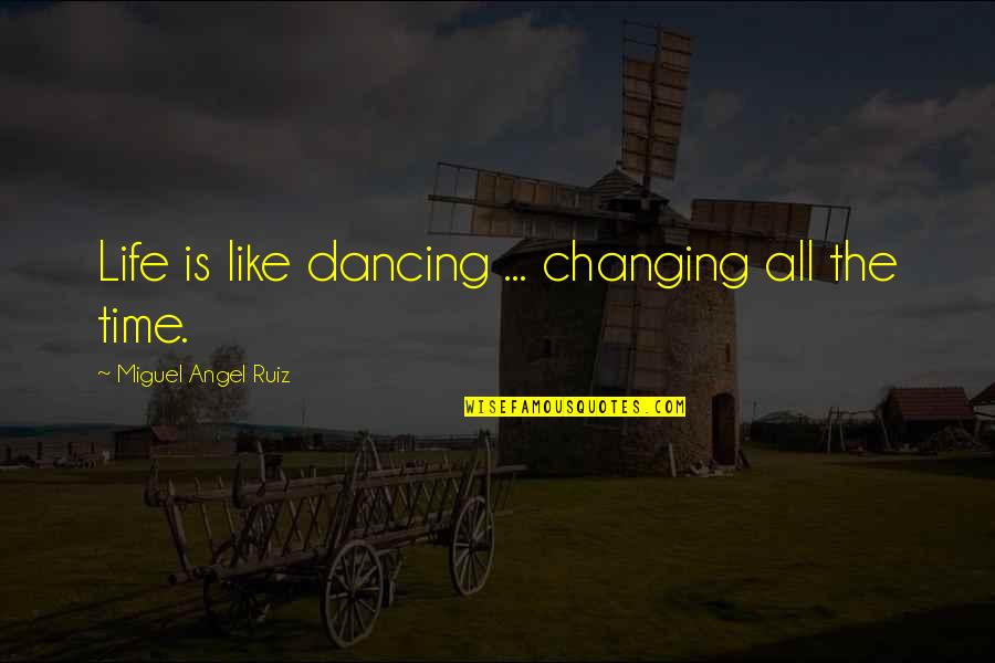Rebroff Evening Quotes By Miguel Angel Ruiz: Life is like dancing ... changing all the Rebroff Evening Quotes By Miguel Angel Ruiz: Life is like dancing ... changing all the