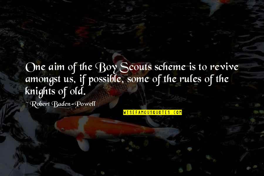 Rebuild Our Relationship Quotes By Robert Baden-Powell: One aim of the Boy Scouts scheme is
