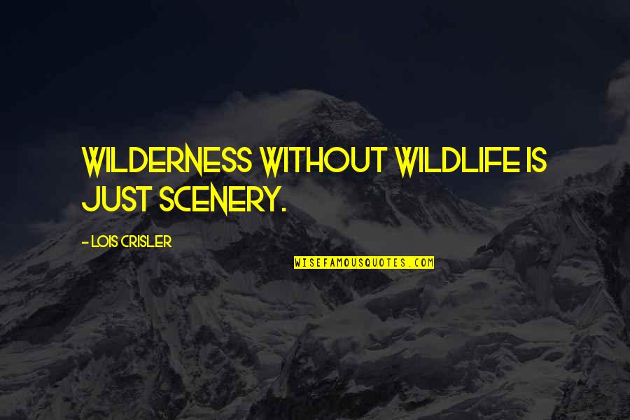 Rebuilding Bridges Quotes By Lois Crisler: Wilderness without wildlife is just scenery.