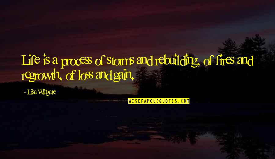 Rebuilding Life Quotes By Lisa Wingate: Life is a process of storms and rebuilding,