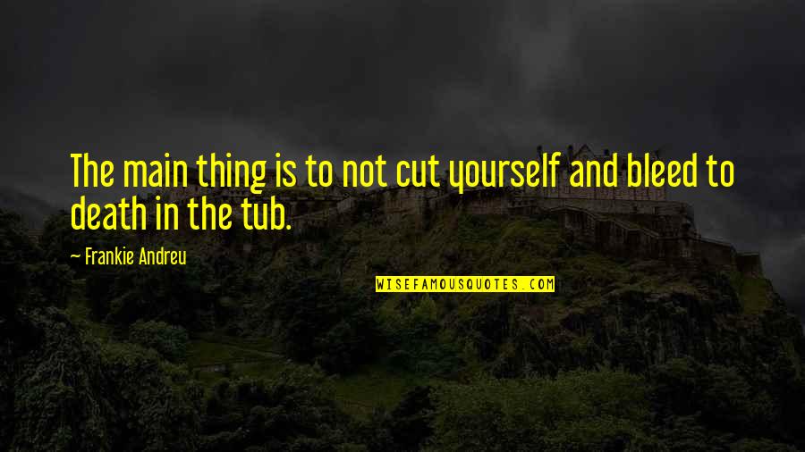 Rebutan Warisan Quotes By Frankie Andreu: The main thing is to not cut yourself Rebutan Warisan Quotes By Frankie Andreu: The main thing is to not cut yourself