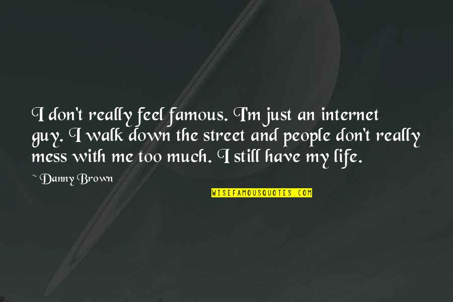 Recalcitrant Quotes By Danny Brown: I don't really feel famous. I'm just an