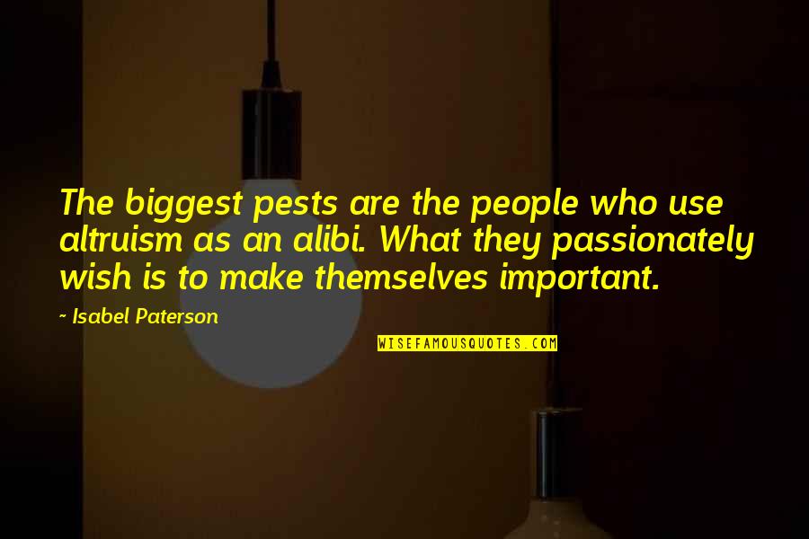 Recalcitrant Quotes By Isabel Paterson: The biggest pests are the people who use