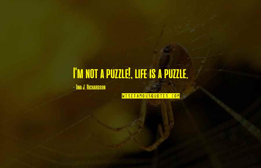 Recalentar Comida Quotes By Tina J. Richardson: I'm not a puzzle!, life is a puzzle.