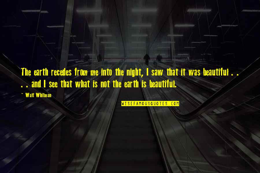 Recedes Quotes By Walt Whitman: The earth recedes from me into the night,