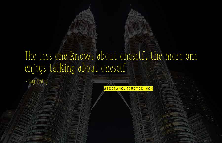 Receivership Law Quotes By Guy Finley: The less one knows about oneself, the more