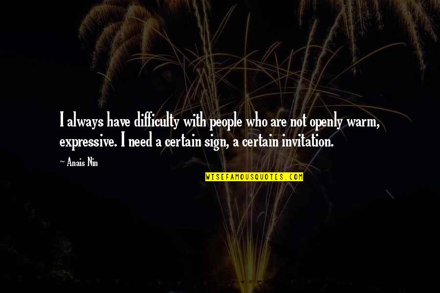 Recently Added Famous Quotes By Anais Nin: I always have difficulty with people who are