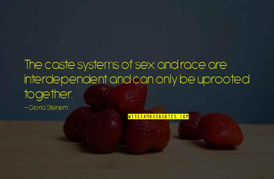 Receptaculo Quotes By Gloria Steinem: The caste systems of sex and race are Receptaculo Quotes By Gloria Steinem: The caste systems of sex and race are