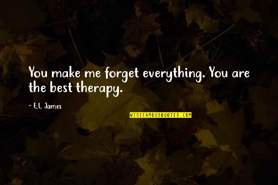 Recessionary Expenditure Quotes By E.L. James: You make me forget everything. You are the