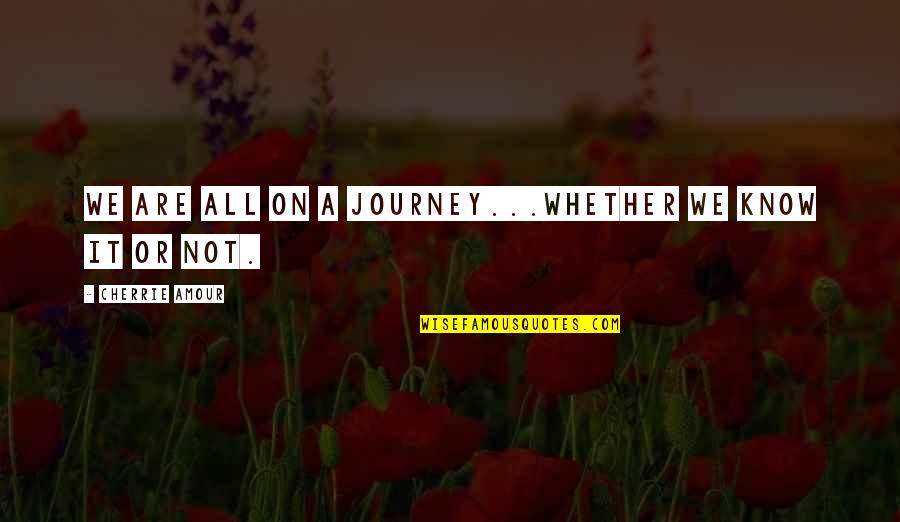 Rechistar Definicion Quotes By Cherrie Amour: We are all on a journey...whether we know Rechistar Definicion Quotes By Cherrie Amour: We are all on a journey...whether we know