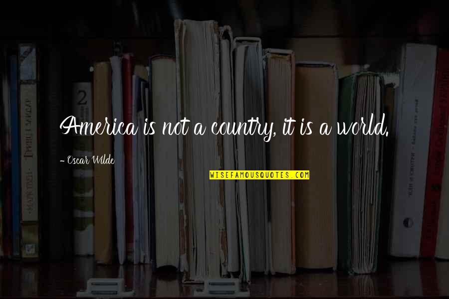 Rechten Ua Quotes By Oscar Wilde: America is not a country, it is a Rechten Ua Quotes By Oscar Wilde: America is not a country, it is a