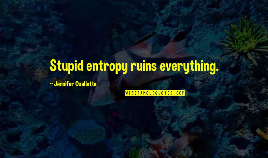 Recinos Shoe Quotes By Jennifer Ouellette: Stupid entropy ruins everything.