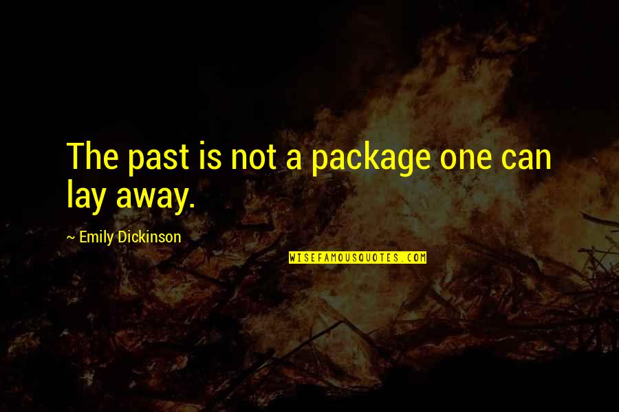 Reciprocating Quotes By Emily Dickinson: The past is not a package one can