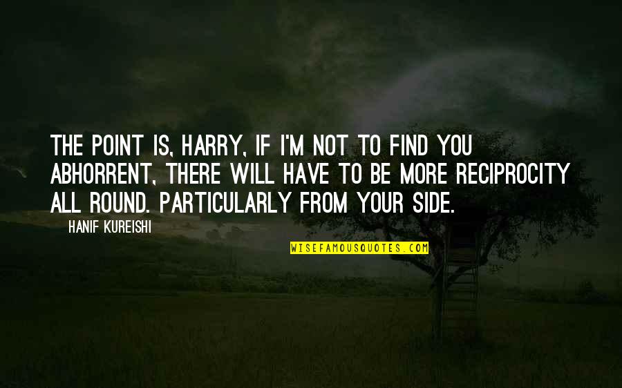 Reciprocity Quotes By Hanif Kureishi: The point is, Harry, if I'm not to