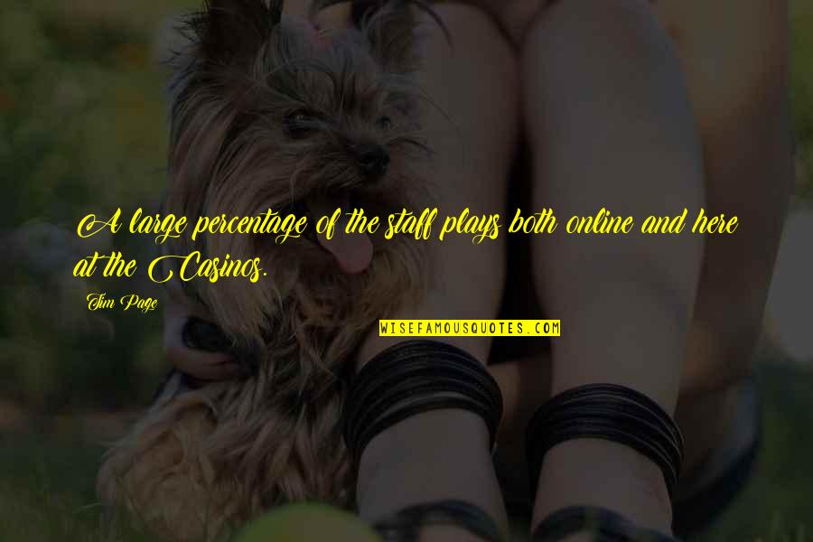 Recitation Synonym Quotes By Tim Page: A large percentage of the staff plays both