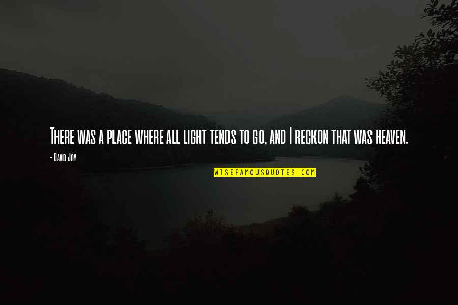 Reckon'd Quotes By David Joy: There was a place where all light tends