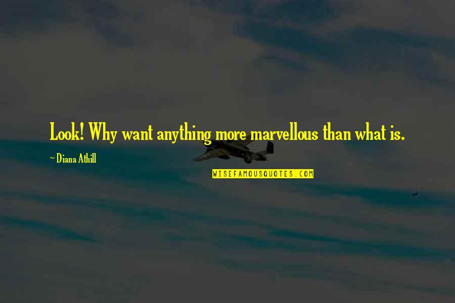 Reclaim Your Heart Life Quotes By Diana Athill: Look! Why want anything more marvellous than what