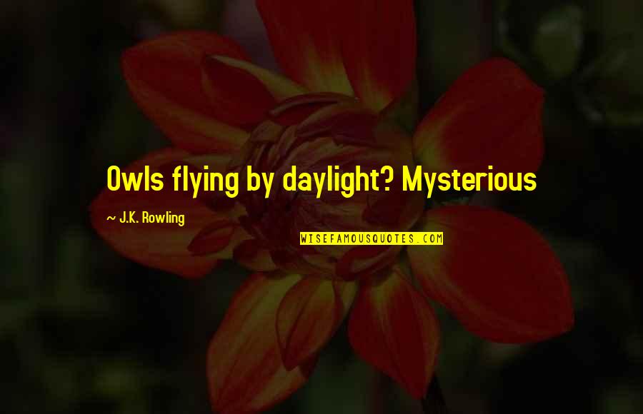 Recognising Love Quotes By J.K. Rowling: Owls flying by daylight? Mysterious