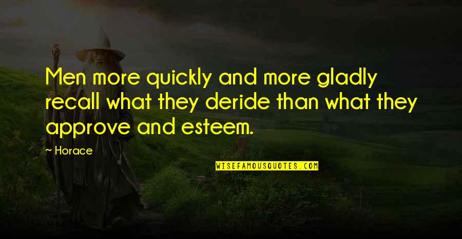 Recollection Quotes By Horace: Men more quickly and more gladly recall what