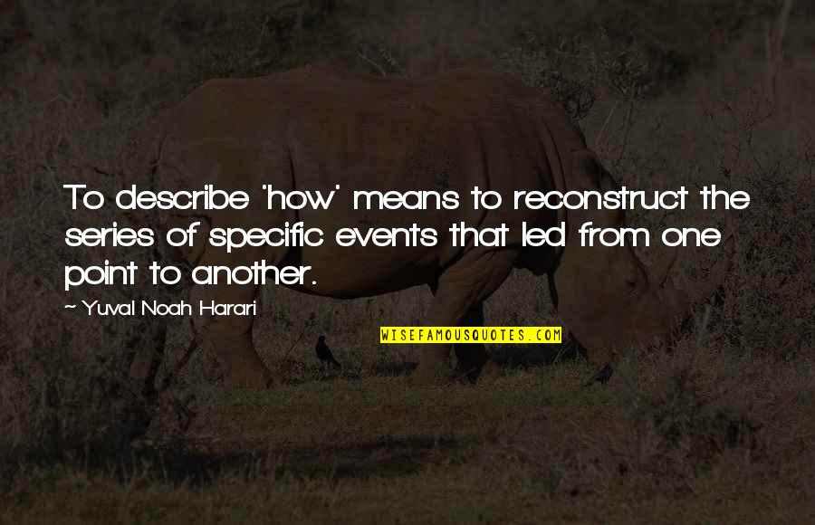 Reconstruct Quotes By Yuval Noah Harari: To describe 'how' means to reconstruct the series